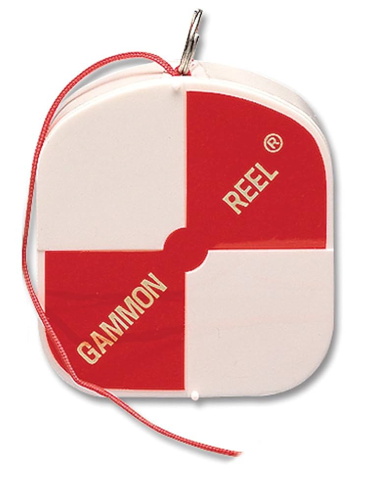 Gammon Reel 12' White & Orange Flo Red for Plumb Bob